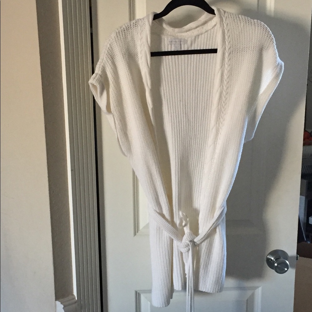 New York Company Cardigan Short Sleeve Sweater